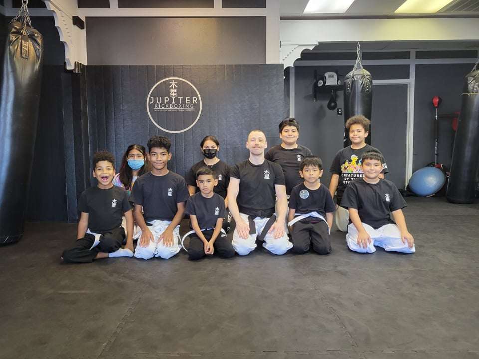 Kids kickboxing and defensive MMA class